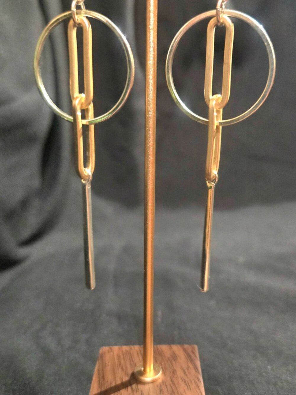 Chico's NWT Mixed Metal Geometric Dangle Earrings - Picture 3 of 5